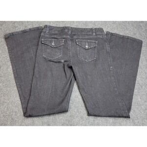 Cabi Jeans  Womens 10 Gray Low Rise Streetwear Grunge Bootcut Flare Y2K Fairy